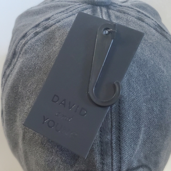 David and Young Black Washed Denim Baseball Hat Cap Peace Rainbow Pride … - Picture 9 of 12